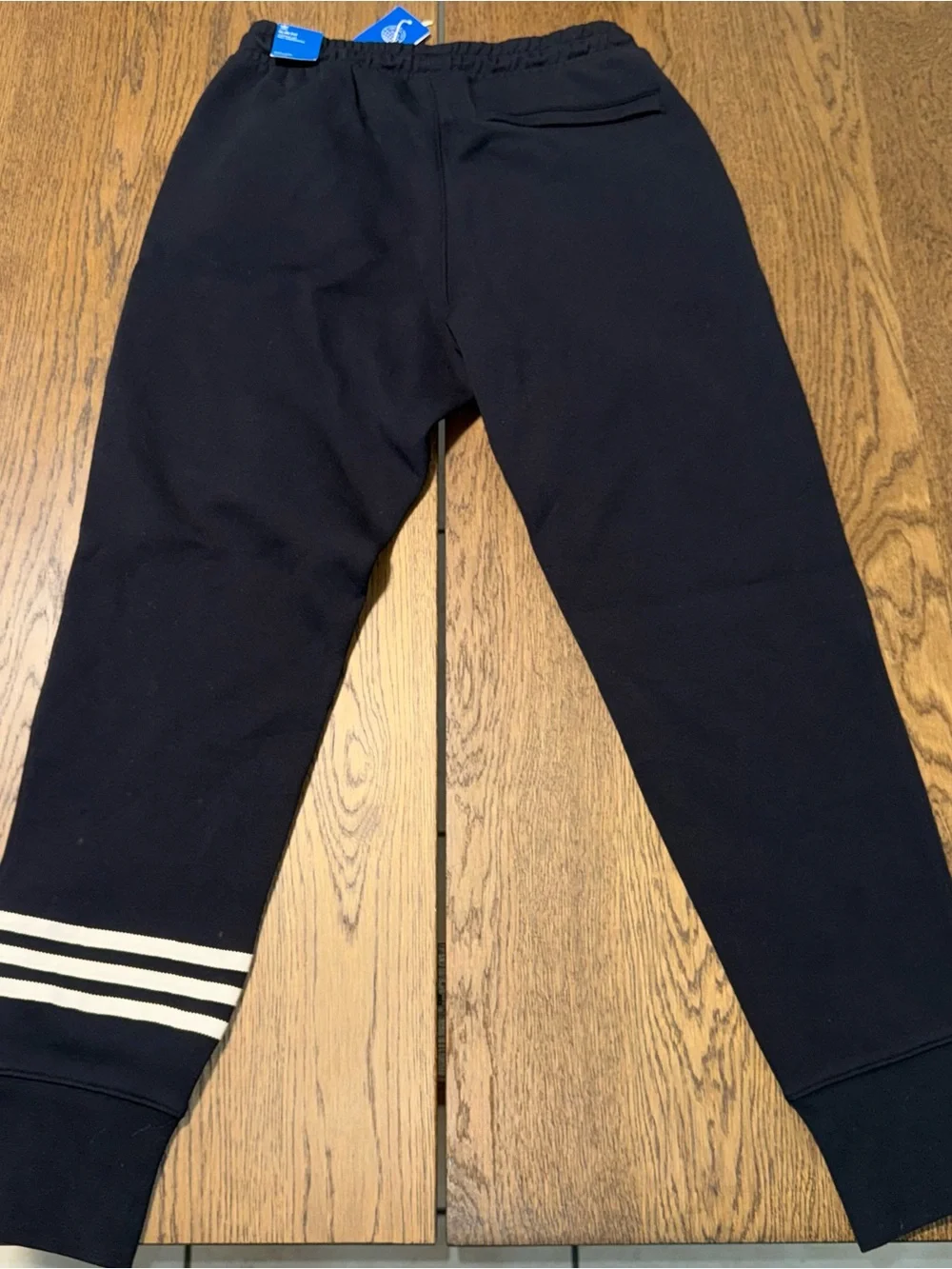 adidas Black Sweatpants with White Stripes